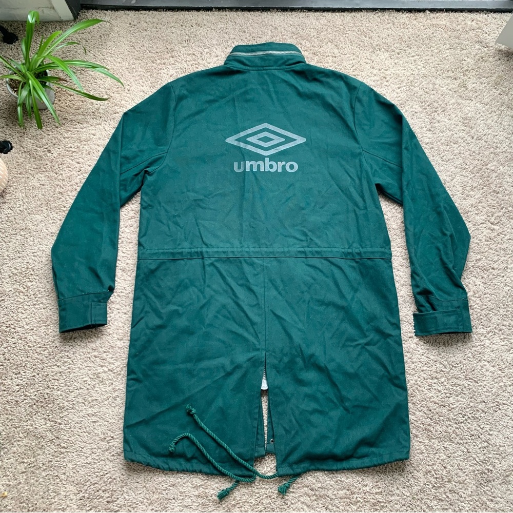 Umbro Trench Coat Jacket Heavy Canvas Green Size Men’s Large